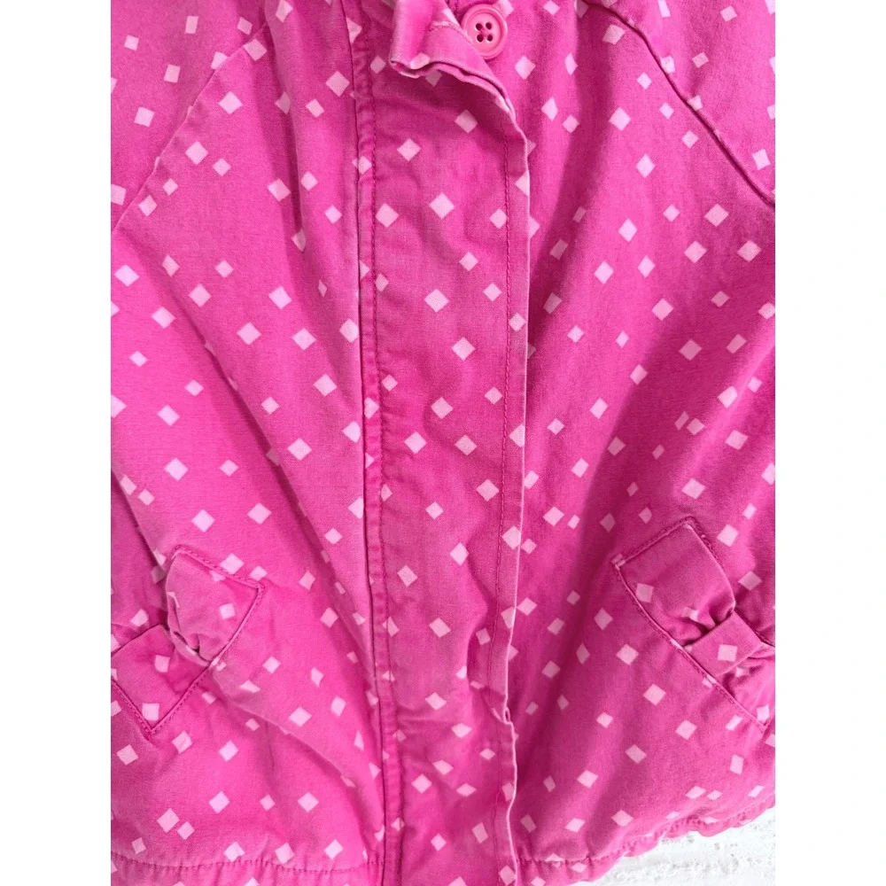 Gymboree Girls Pink Diamond Print Hooded Jacket‎ XS 4
